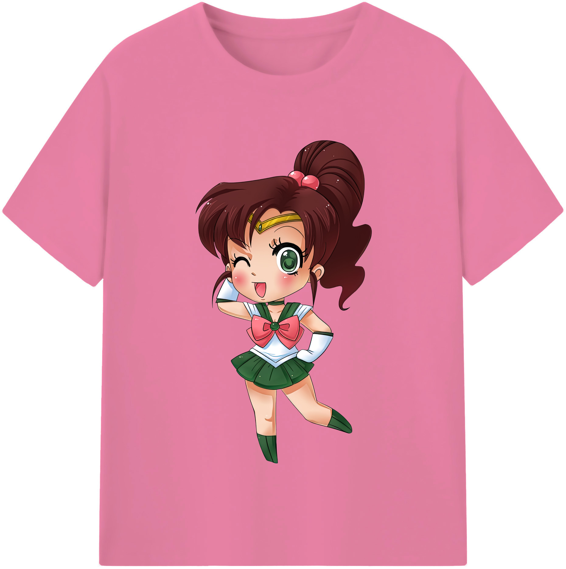 （画像用） 美少女戦士セーラームーン 木野 まこと きの まこと Sailor Moon Kino Makoto （セーラージュピター；Sailor Jupiter） 綿100％半袖Tシャツ（フロントプリント）